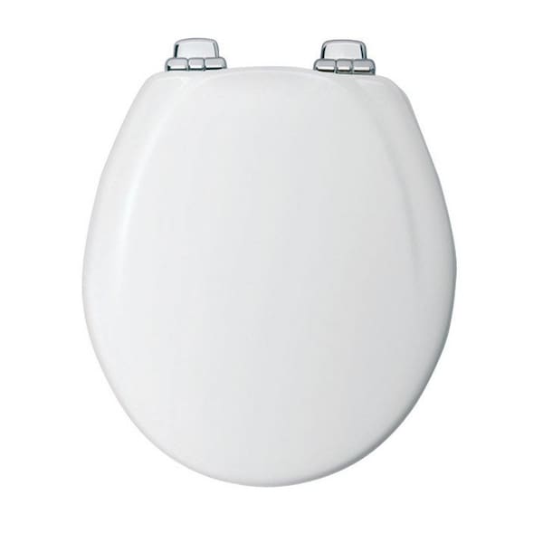 Mayfair Toilet Seat Rnd Wood White 30CHSL000 Zoro